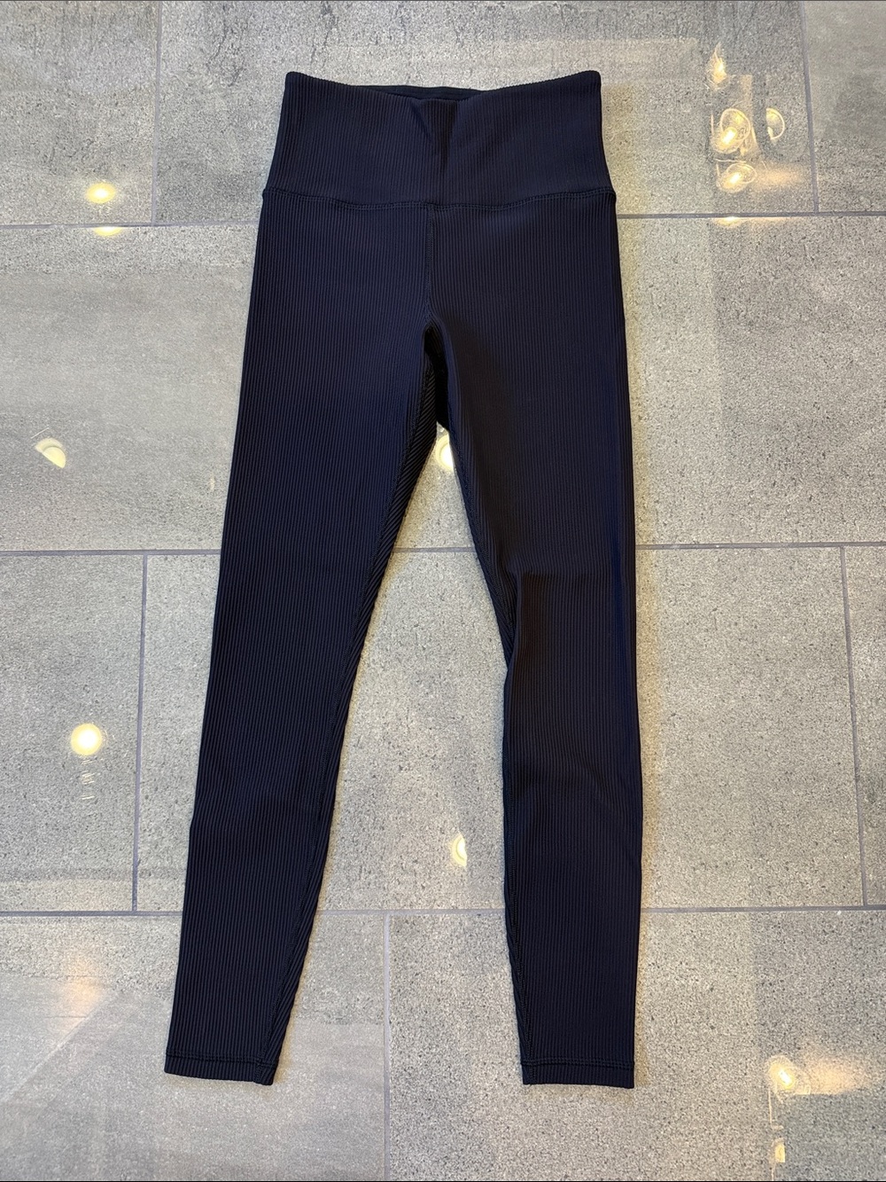 Black Athleta Elation Ribbed Tight